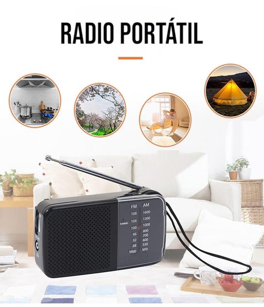 Mini Radio Portatil De Bolsillo A Pilas
